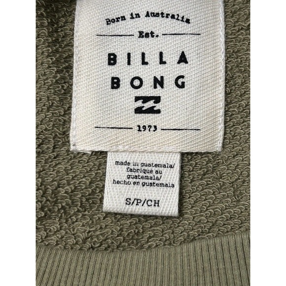 Billabong Women’s After Surf Green Camo Sweatshirt New Without Tags Size Small - Picture 5 of 11